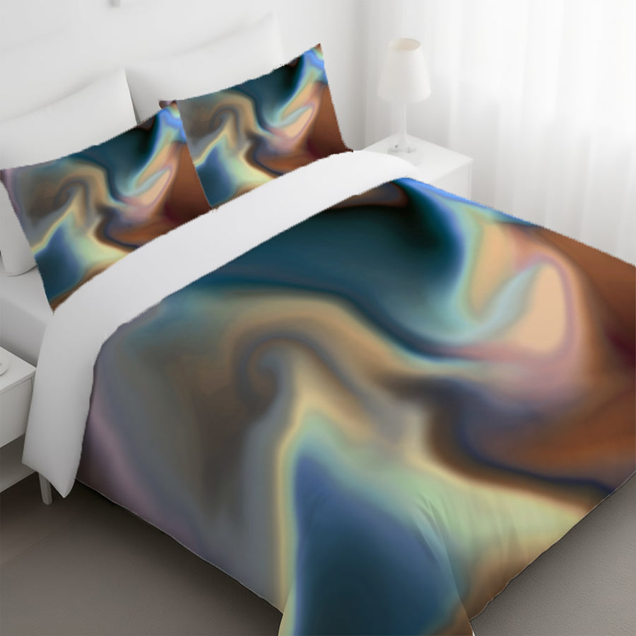 Multicolor Soft Blend Abstract Pattern Duvet Cover