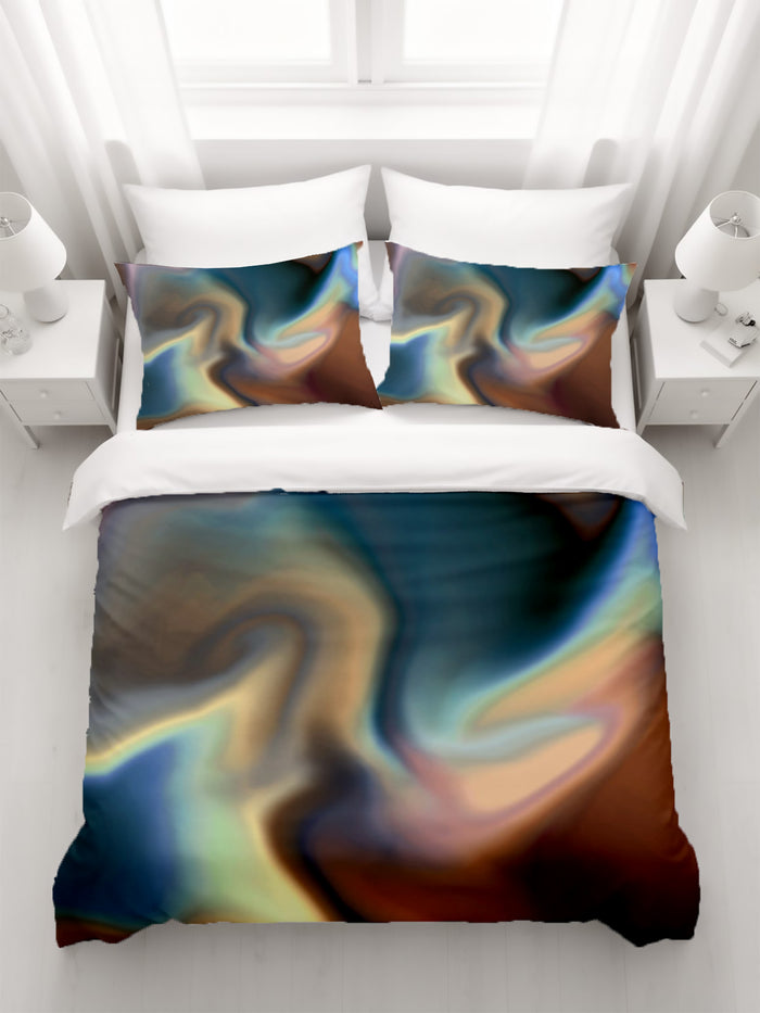 Multicolor Soft Blend Abstract Pattern Duvet Cover