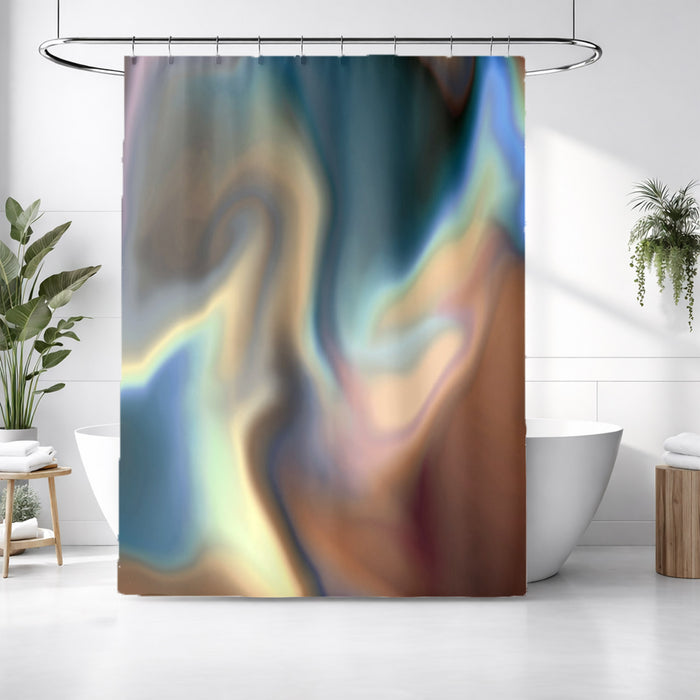 Multicolor Soft Blend Abstract Pattern Shower Curtain