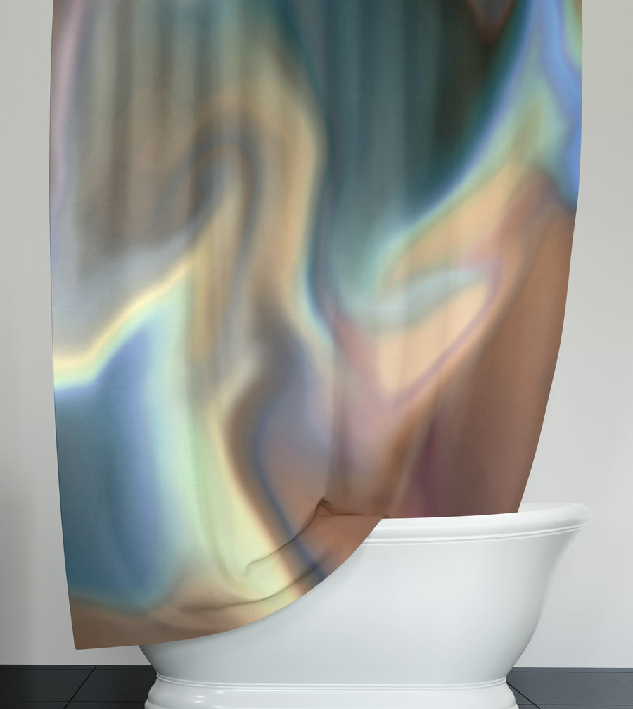 Multicolor Soft Blend Abstract Pattern Shower Curtain