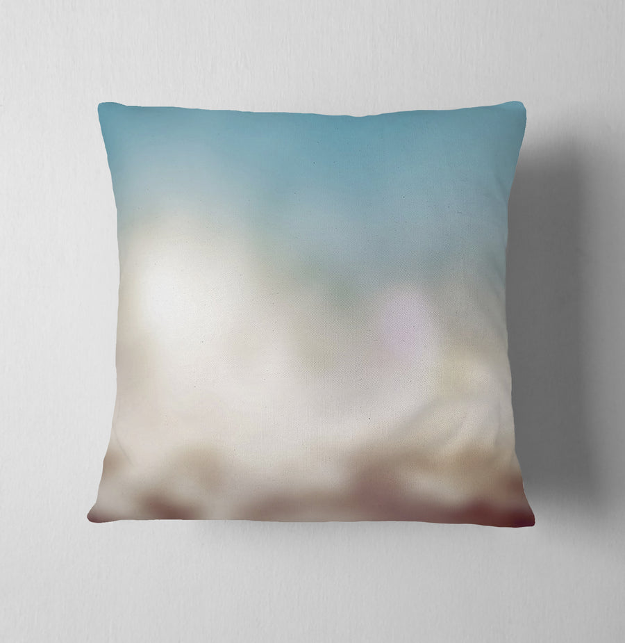 Soft Neutral Blurred Gradient Pattern Throw Pillow Cover