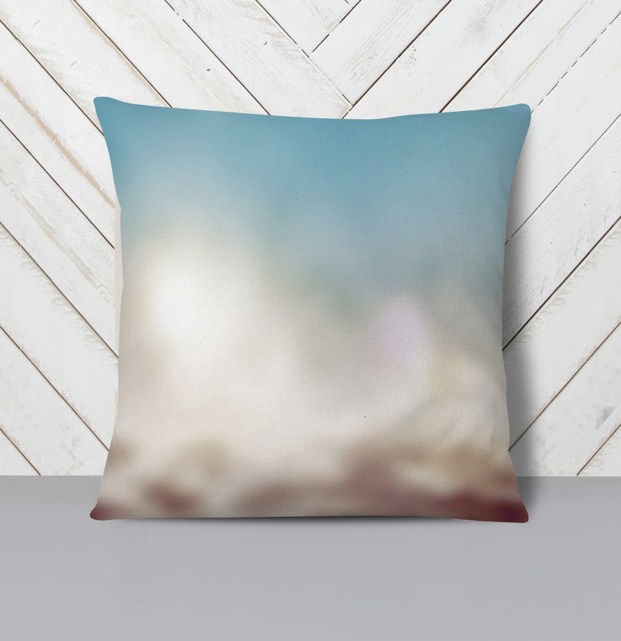 Soft Neutral Blurred Gradient Pattern Throw Pillow Cover