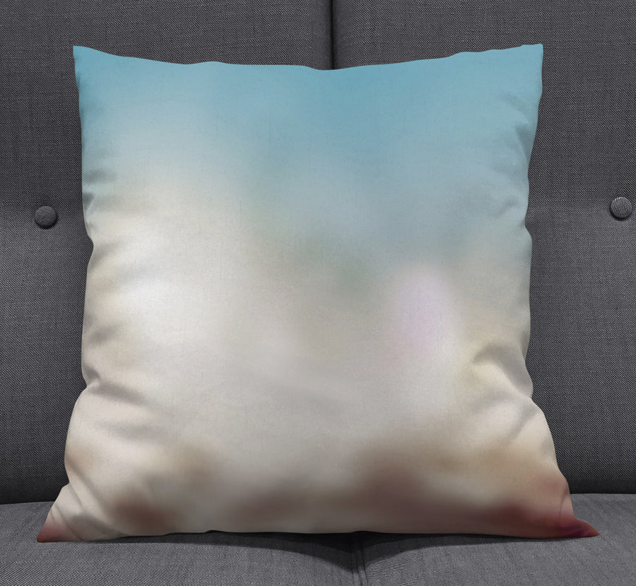 Soft Neutral Blurred Gradient Pattern Throw Pillow Cover