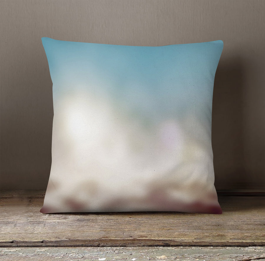 Soft Neutral Blurred Gradient Pattern Throw Pillow Cover