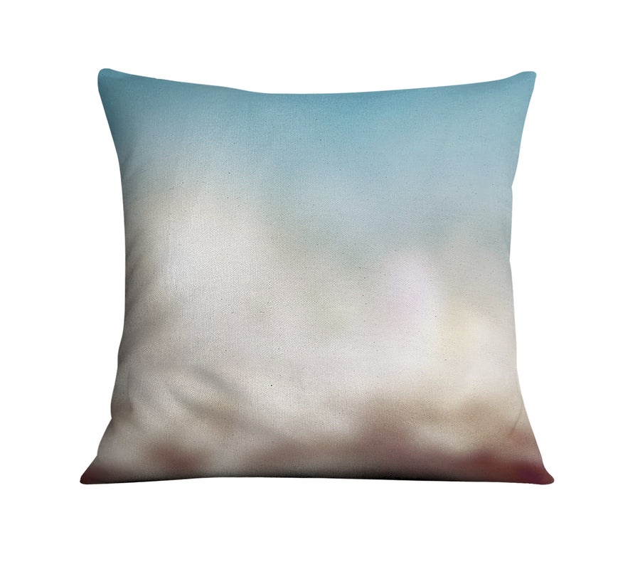 Soft Neutral Blurred Gradient Pattern Throw Pillow Cover