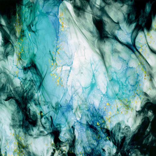 Teal Ink Wash Abstract Texture
