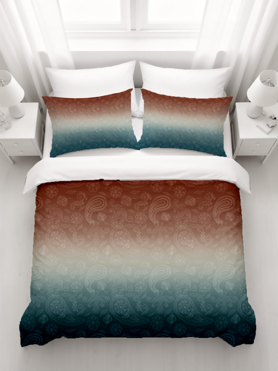 Southwestern Paisley Gradient Duvet Cover