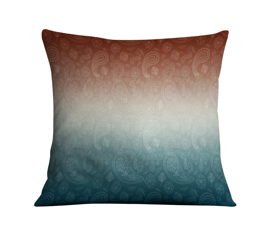 Southwestern Paisley Gradient Throw Pillow Cover