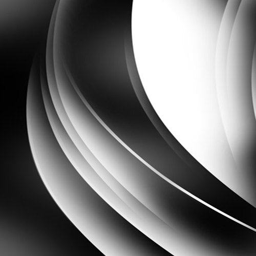 Black and White Curved Line Abstract Pattern