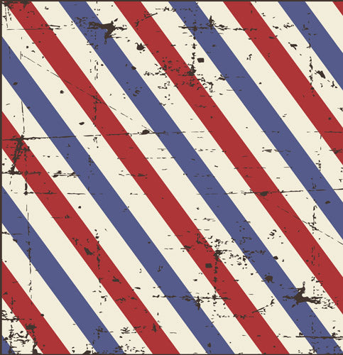 Red and Blue Vintage Stripe Pattern