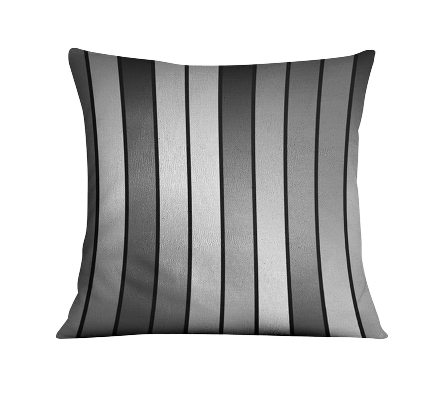 Gray Vertical Panel Stripe Pattern Throw Pillow Cover