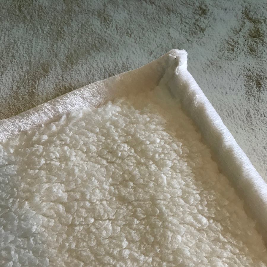 Green Neutral Gradient Minimalist Pattern Fleece Sherpa Blanket