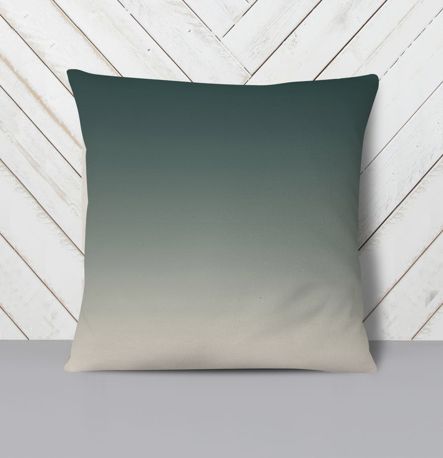 Green Neutral Gradient Minimalist Pattern Throw Pillow Cover
