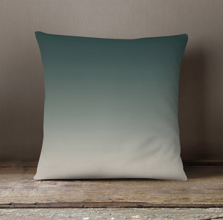 Green Neutral Gradient Minimalist Pattern Throw Pillow Cover