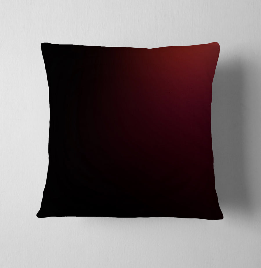 Deep Red Gradient Minimalist Pattern Throw Pillow Cover