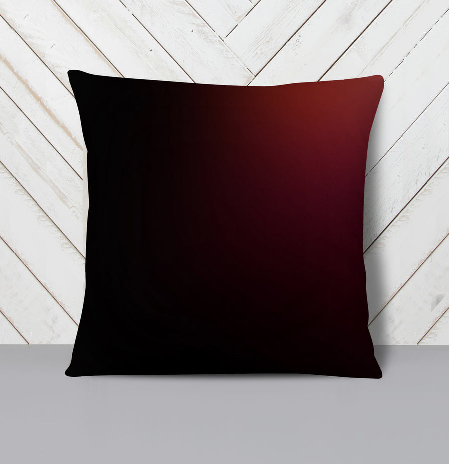Deep Red Gradient Minimalist Pattern Throw Pillow Cover