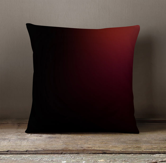Deep Red Gradient Minimalist Pattern Throw Pillow Cover