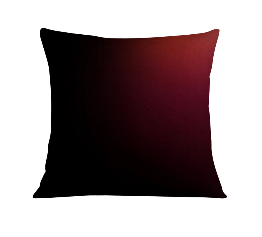 Deep Red Gradient Minimalist Pattern Throw Pillow Cover