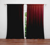 Red Wine and Black Ombre Gradient Window Curtains - Deja Blue Studios