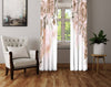 Blush Hanging Roses Floral Window Curtains - Deja Blue Studios