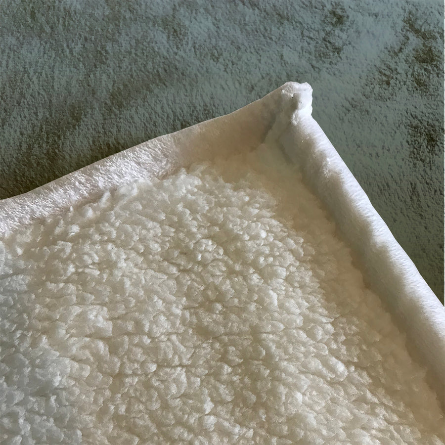 Muted Blue to Green Gradient Field Fleece Sherpa Blanket