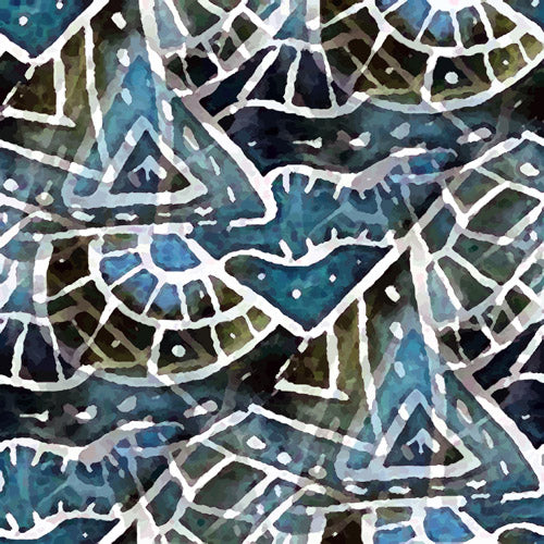Blue Geometric Line Overlay Pattern