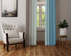 Brown to Blue Vertical Ombre Gradient Window Curtains - Deja Blue Studios