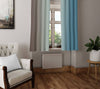 Brown to Blue Vertical Ombre Gradient Window Curtains - Deja Blue Studios