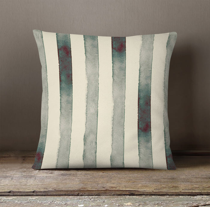 Neutral Vertical Stripe Stone Wash Throw Pillow Cover