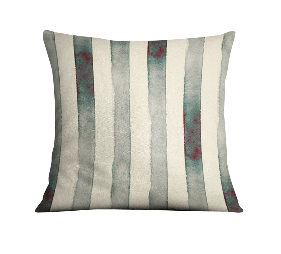 Neutral Vertical Stripe Stone Wash Throw Pillow Cover