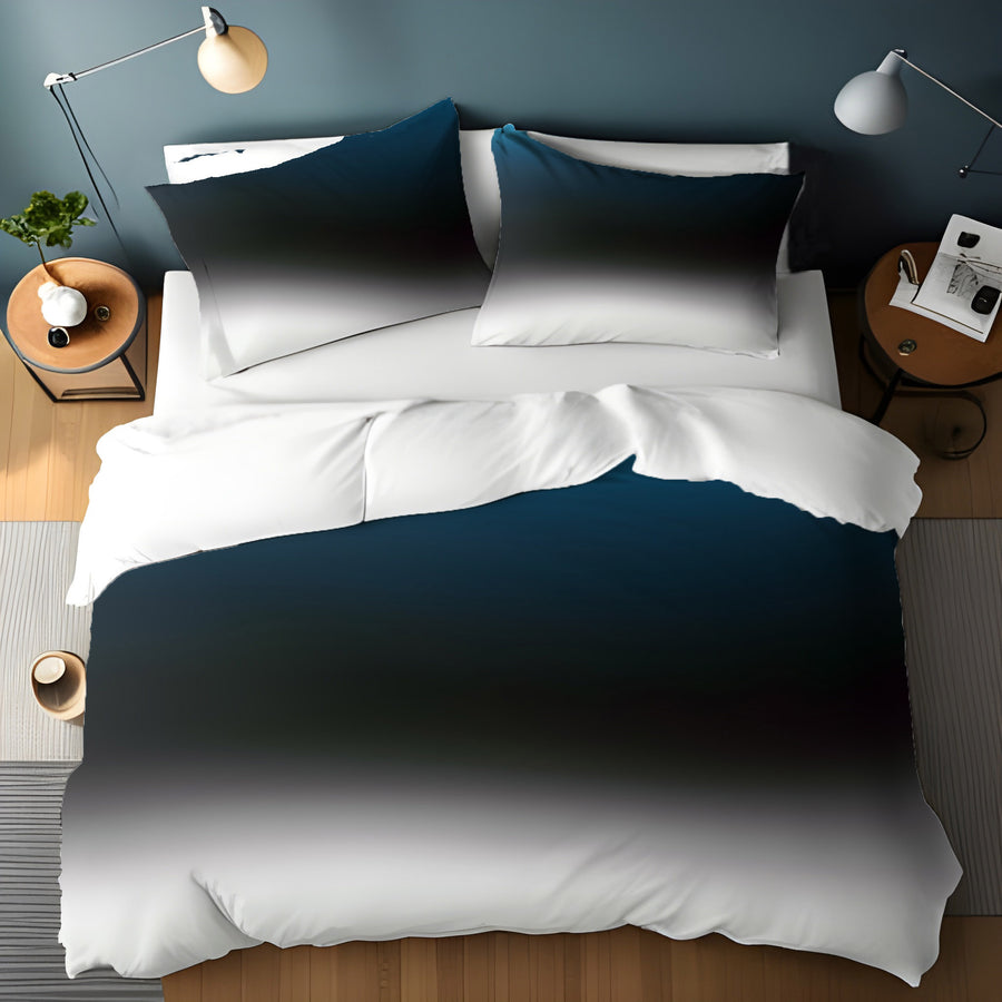 Blue Gradient Horizon Abstract Fade Duvet Cover