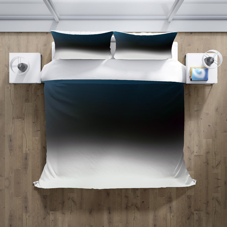 Blue Gradient Horizon Abstract Fade Duvet Cover