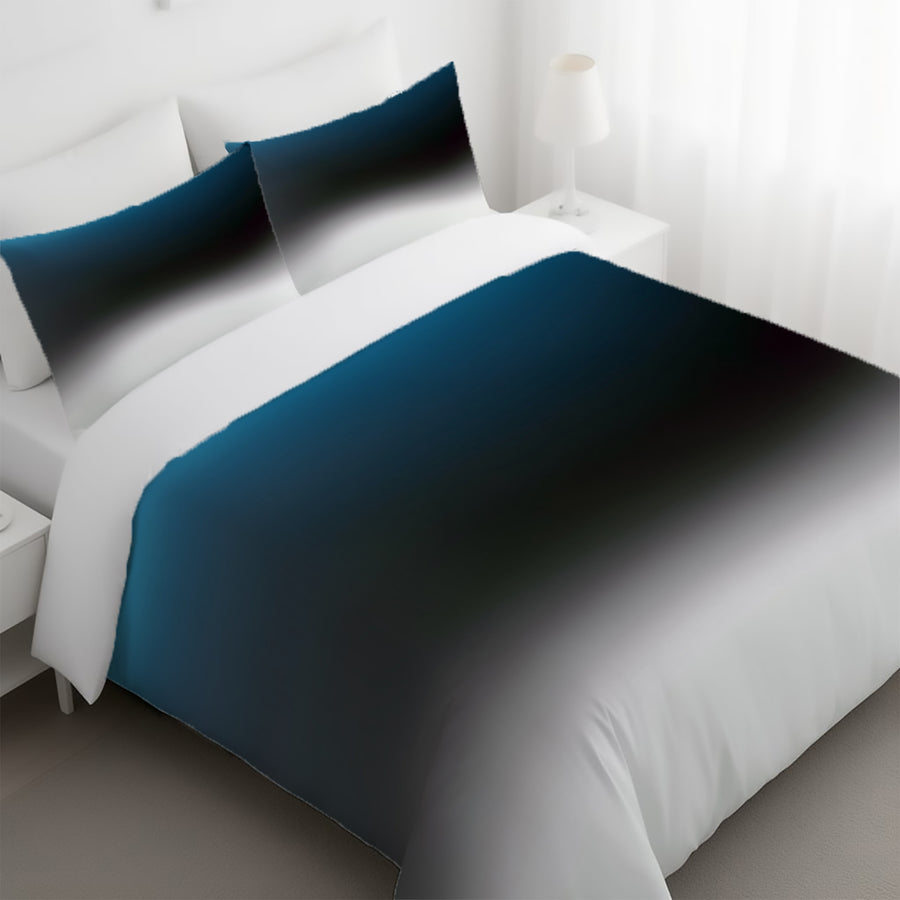 Blue Gradient Horizon Abstract Fade Duvet Cover