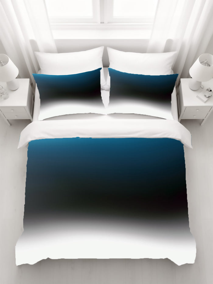Blue Gradient Horizon Abstract Fade Duvet Cover
