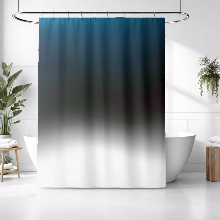 Blue Gradient Horizon Abstract Fade Shower Curtain