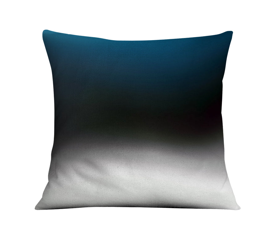 Blue Gradient Horizon Abstract Fade Throw Pillow Cover
