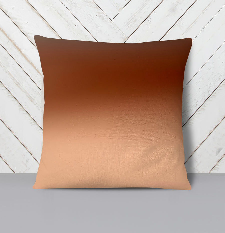 Warm Brown Sunset Gradient Minimalist Design Throw Pillow Cover