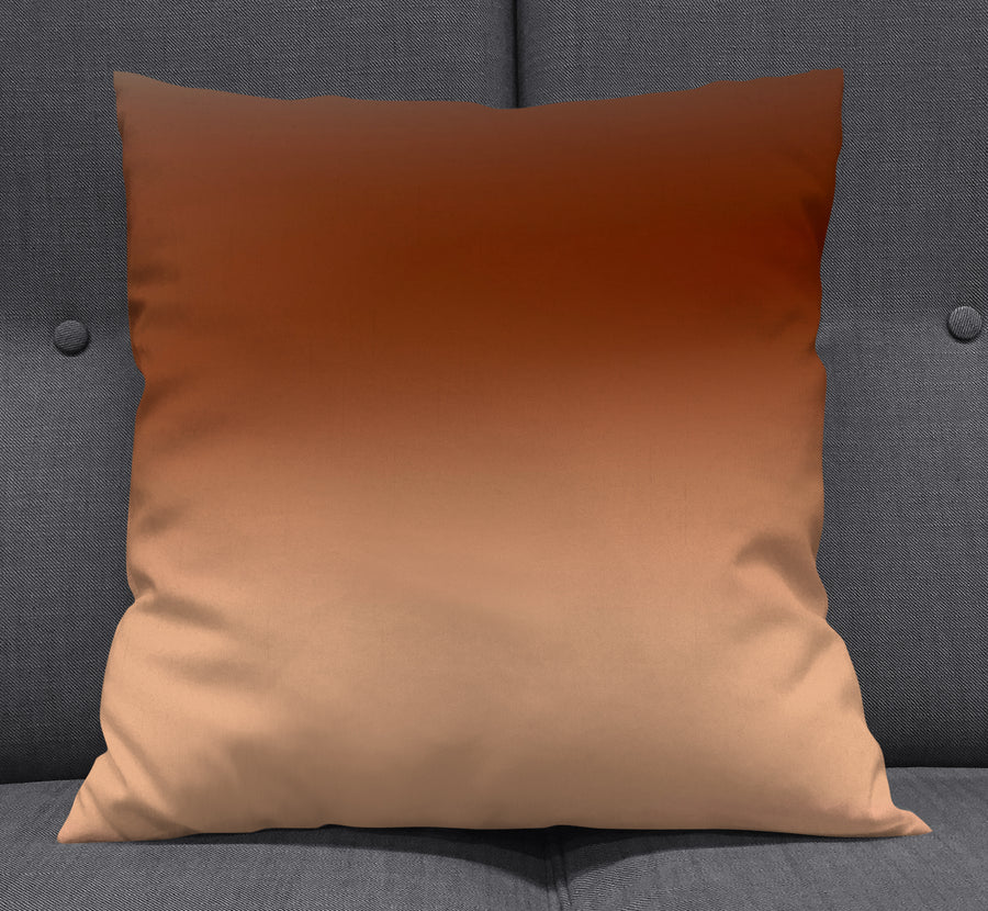 Warm Brown Sunset Gradient Minimalist Design Throw Pillow Cover