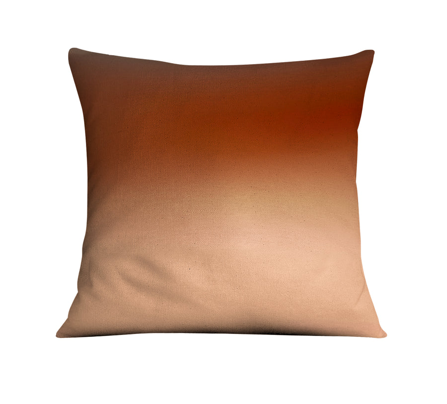 Warm Brown Sunset Gradient Minimalist Design Throw Pillow Cover