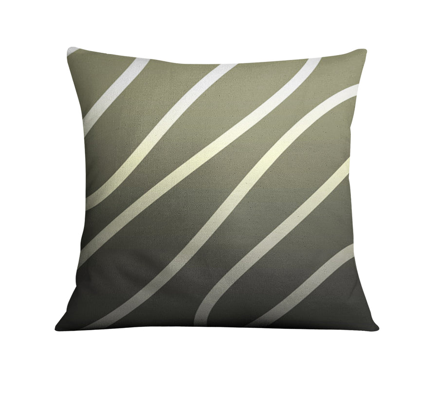 Neutral Wavy Stripe Contemporary Pattern Throw Pillow Cover