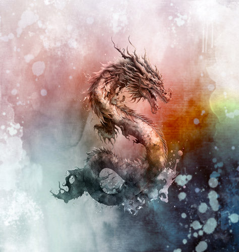 Pink Abstract Dragon Burst Artwork