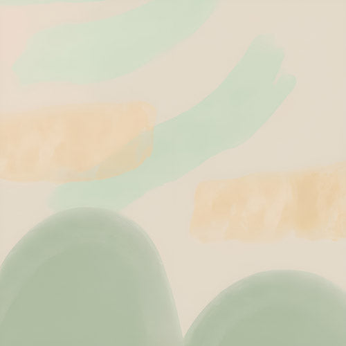 Soft Beige Organic Shape Minimal Pattern