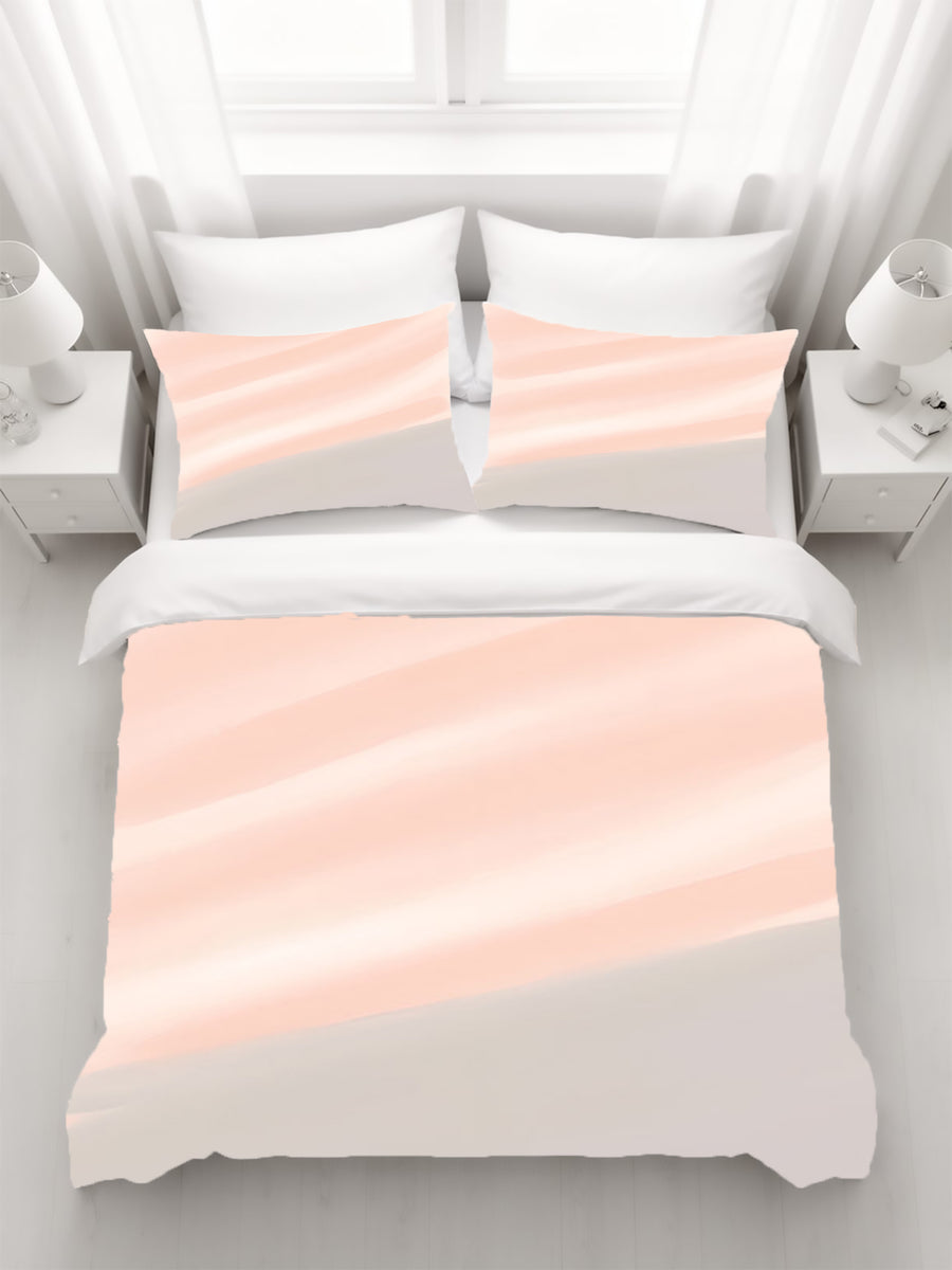 Soft Pink Diagonal Gradient Pattern Duvet Cover