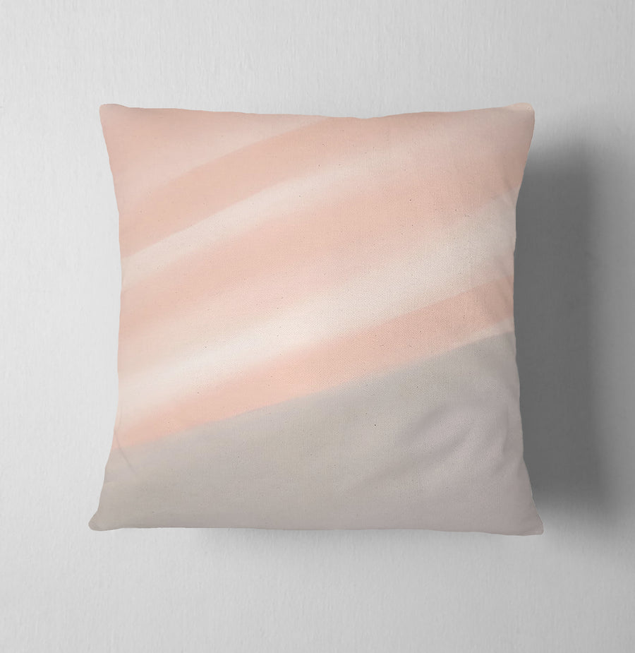 Soft Pink Diagonal Gradient Pattern Throw Pillow Cover