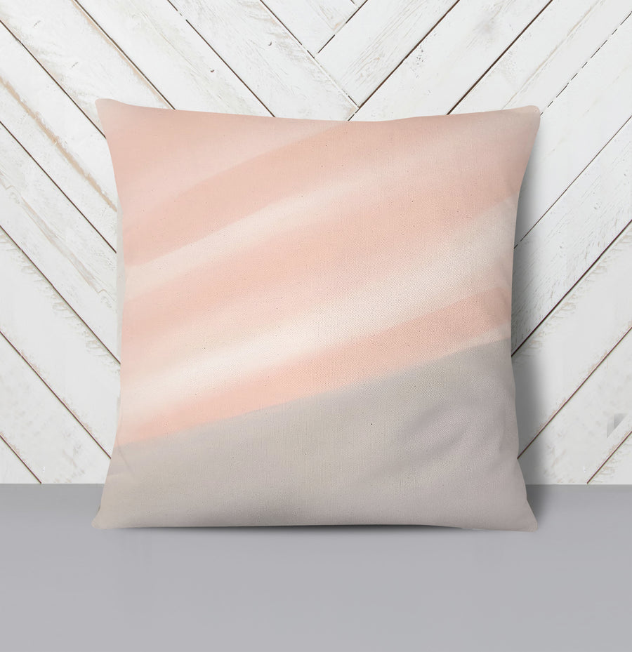 Soft Pink Diagonal Gradient Pattern Throw Pillow Cover
