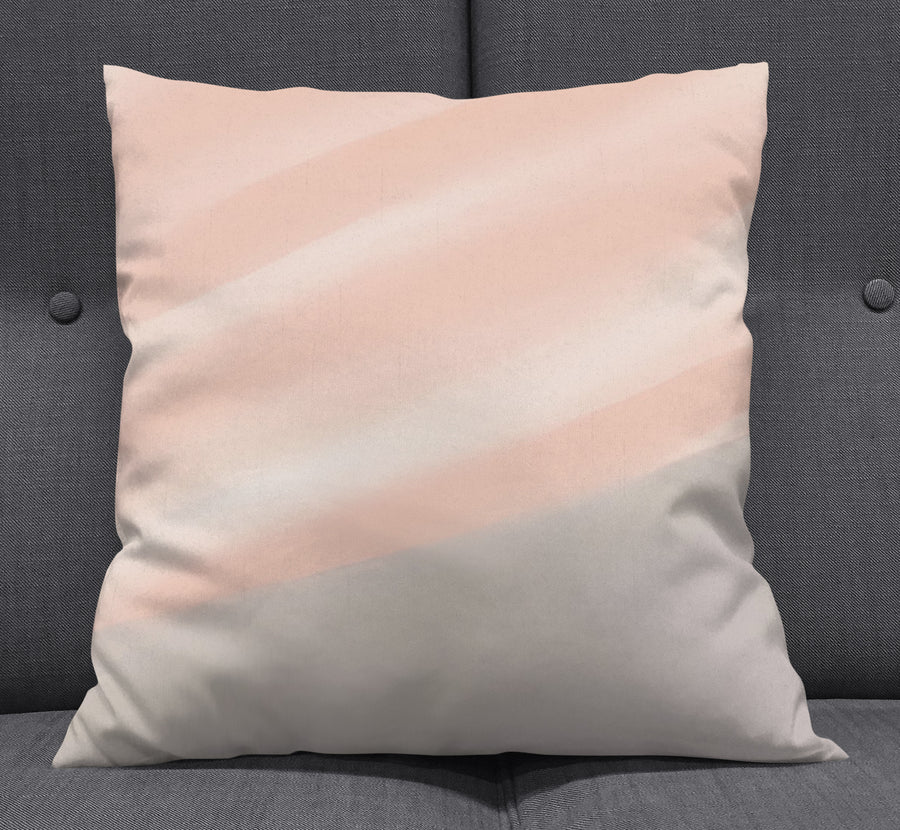 Soft Pink Diagonal Gradient Pattern Throw Pillow Cover