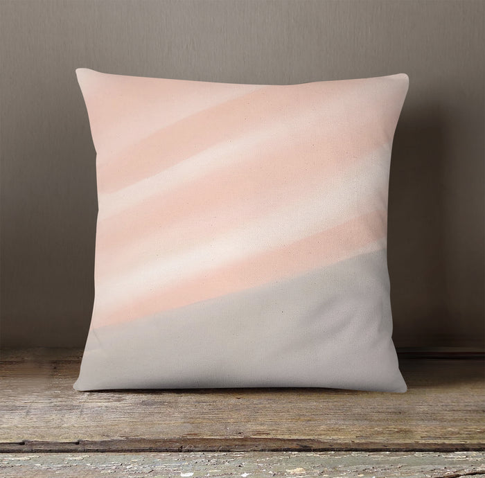 Soft Pink Diagonal Gradient Pattern Throw Pillow Cover