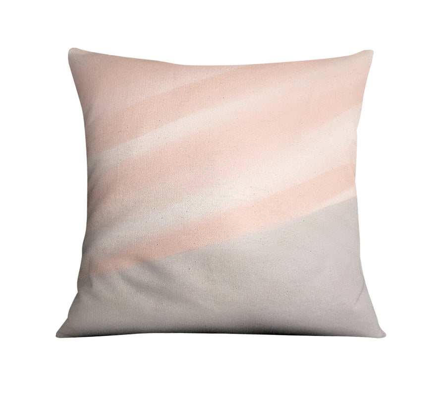 Soft Pink Diagonal Gradient Pattern Throw Pillow Cover
