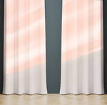 Pink and Gray Whimsical Abstract Window Curtains - Deja Blue Studios