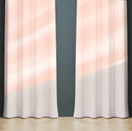 Pink and Gray Whimsical Abstract Window Curtains - Deja Blue Studios